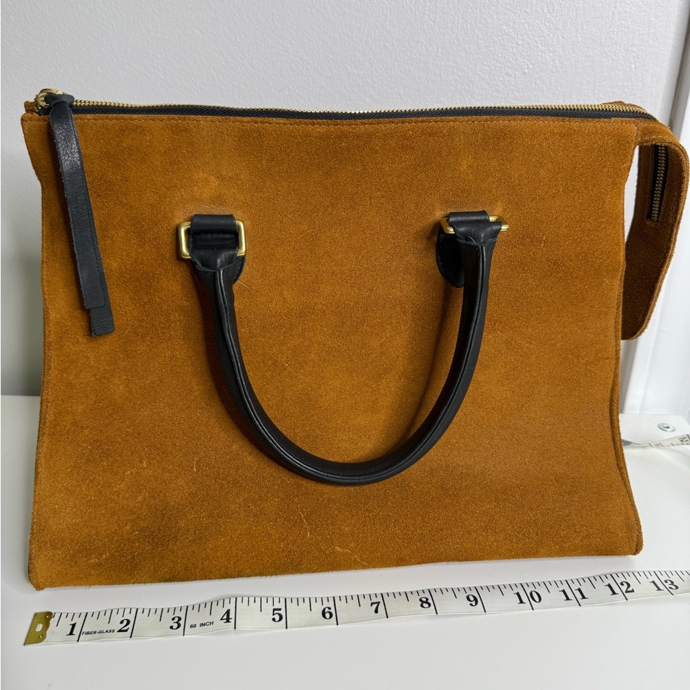 Clare V - Sandrine Tote Bag in Camel suede - Picture 11 of 12
